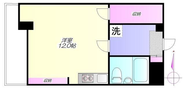 S.吉祥寺(1K/4階)の間取り写真
