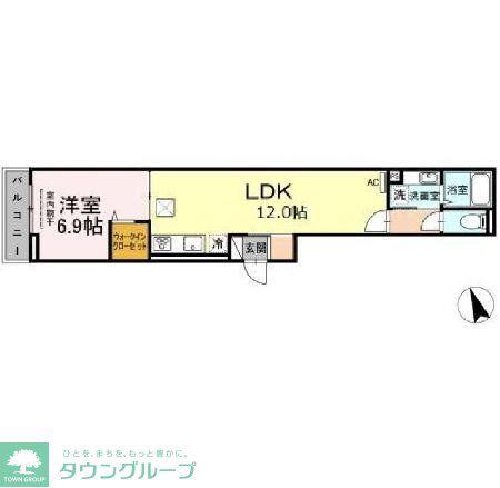 セジュール西台 7号棟(1LDK/1階)の間取り写真