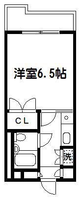クレールHOUKI(1K/4階)の間取り写真