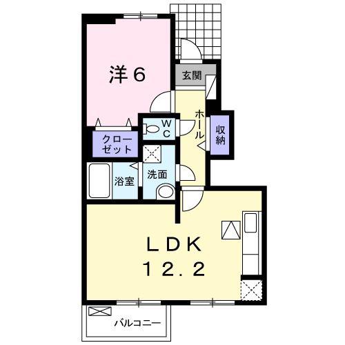 シャルムメゾン(1LDK/1階)の間取り写真