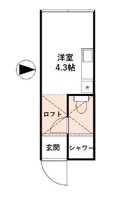 セブンス新宿(ワンルーム/2階)の間取り写真