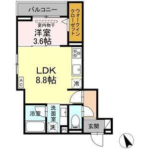 アリヴィオ(1LDK/2階)の間取り写真
