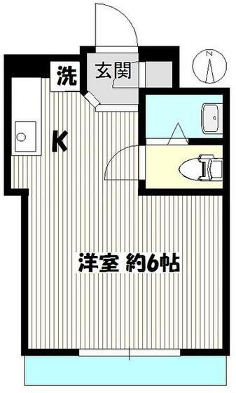 第二大谷マンション(ワンルーム/3階)の間取り写真