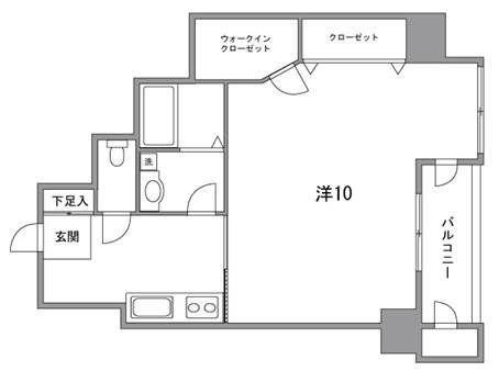 須磨マンション(1K/9階)の間取り写真