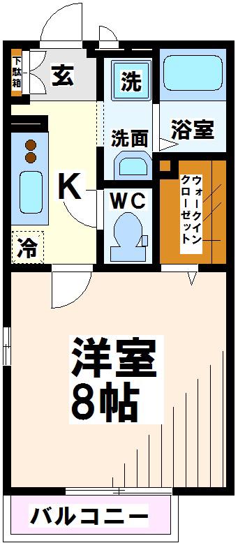 MAISON MS当社管理物件(1K/2階)の間取り写真