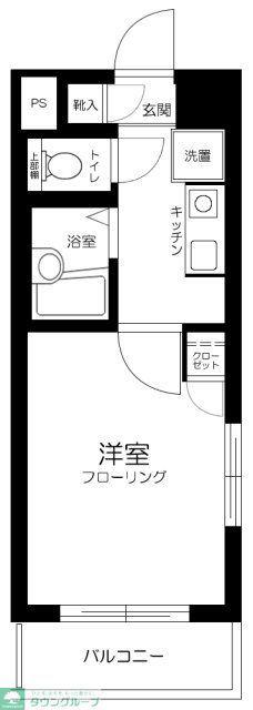 スカイコート新宿落合第6(1K/3階)の間取り写真