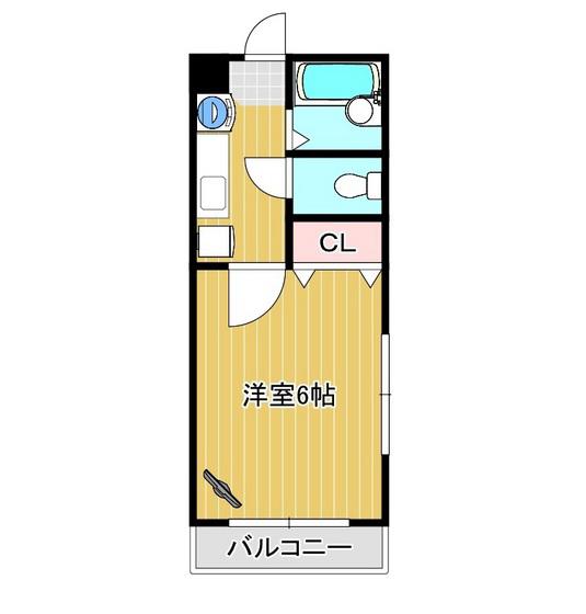 サウスウインド24(1K/3階)の間取り写真