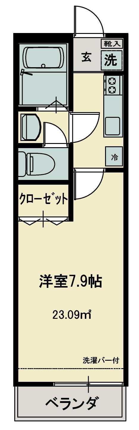 志幸31アンノン(1K/3階)の間取り写真