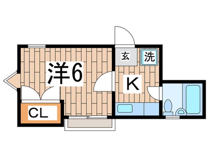 ハイム・アム・メール(1K/2階)の間取り写真