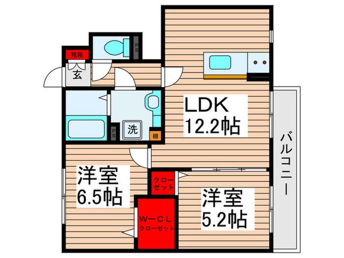 ANDALASIA(2LDK/1階)の間取り写真