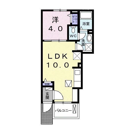リアン II(1LDK/1階)の間取り写真