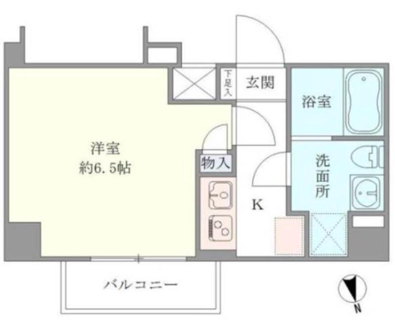 ライジングプレイス大森二番館(1K/4階)の間取り写真