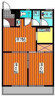 メゾンドカセット(3K/1階)の間取り写真
