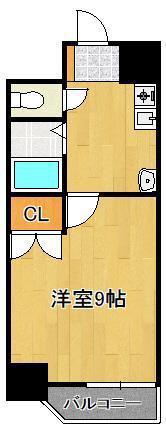 アリエス城野(1K/10階)の間取り写真
