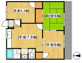 大和サンパークヒル(3DK/1階)の間取り写真