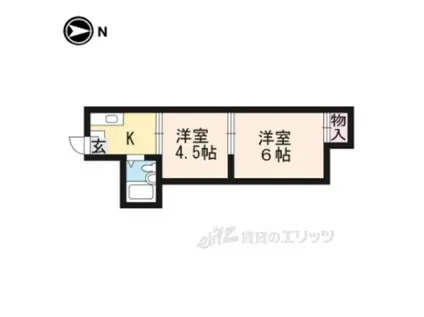 ルネコスモス(2K/2階)の間取り写真