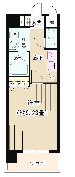 レジアス新横浜(1K/6階)の間取り写真