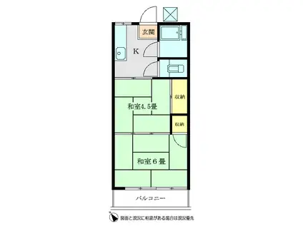 栄ハイツ(2K/2階)の間取り写真