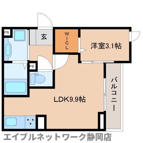 メゾン錦町(1LDK/2階)の間取り写真