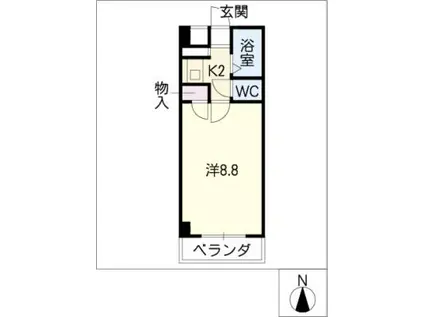 ジュネス佐久間(1K/3階)の間取り写真