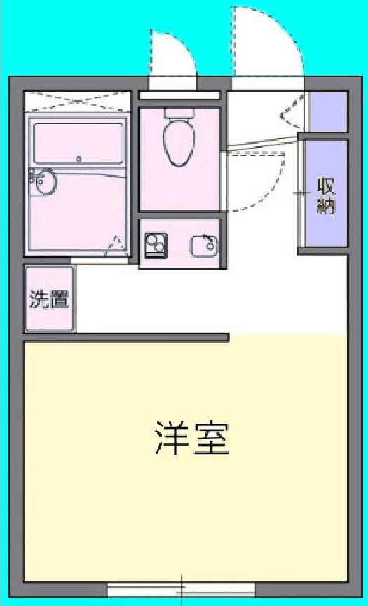 ハイマート(1K/1階)の間取り写真