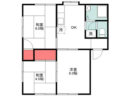 グリーンハイツ(3DK/1階)の間取り写真