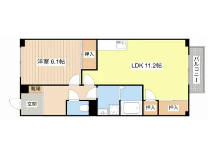 クレストビレッジIII(1LDK/2階)の間取り写真