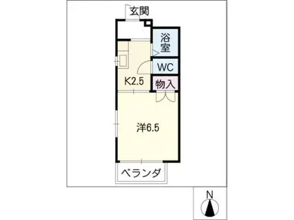 スクエア宿跡(1K/4階)の間取り写真