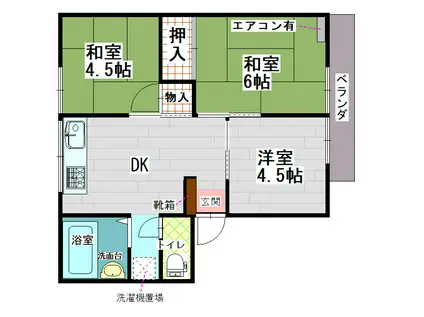 プレジール(3DK/2階)の間取り写真