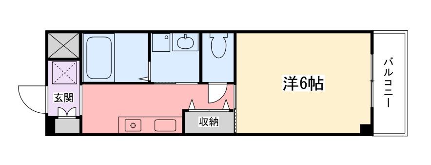 インタービレッジ城北二番館(1K/3階)の間取り写真