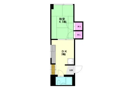 吉田ビル(1K/5階)の間取り写真