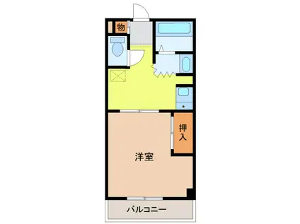 第五名昭ビル(1DK/4階)の間取り写真