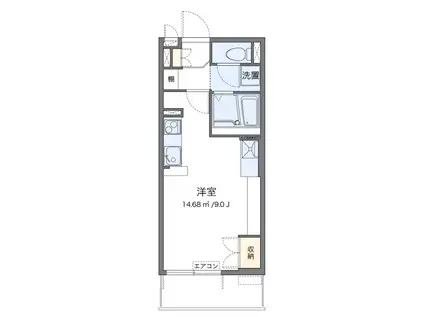 日野万願寺(ワンルーム/3階)の間取り写真