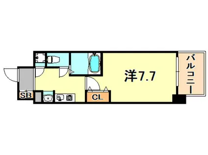 ステーションコートノース(1K/6階)の間取り写真