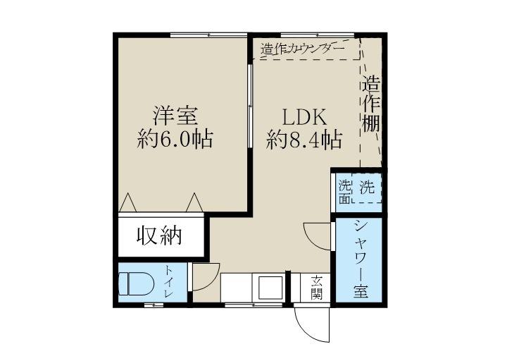 コーポ泉(1LDK/1階)の間取り写真