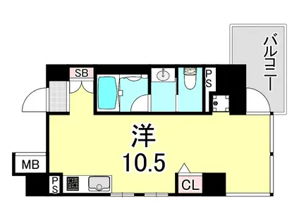 ワコーレヴィータ下沢通(ワンルーム/3階)の間取り写真