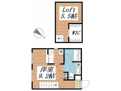 PRINCIPESSA LUCE(ワンルーム/1階)の間取り写真