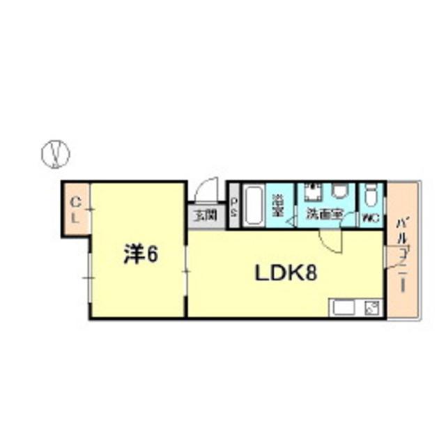 マンションシナーラ(1DK/3階)の間取り写真