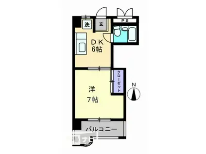 レジデンスノナミ(1DK/7階)の間取り写真