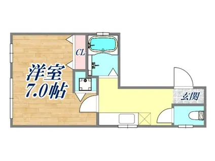 神戸興安亭ビル(1K/3階)の間取り写真