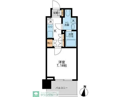 アーデン清澄白河(1K/8階)の間取り写真