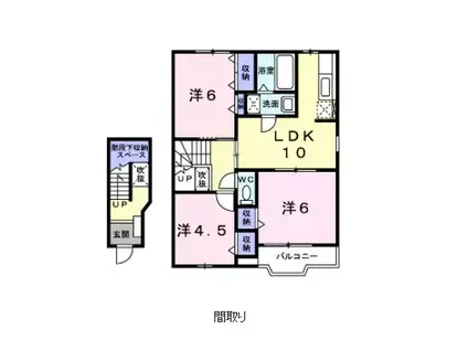 ベル・コーポ・デヌシ(3LDK/2階)の間取り写真