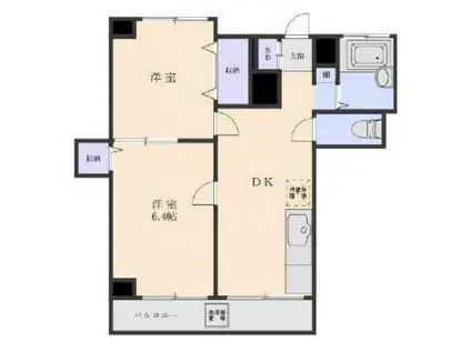 富士ハイツ大森(2DK/3階)の間取り写真