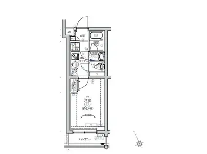 ベルシード横濱南太田II(1K/1階)の間取り写真