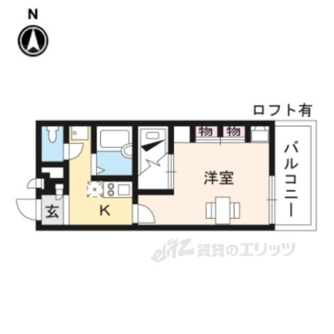 レオパレスFOND VILLAGE(1K/2階)の間取り写真