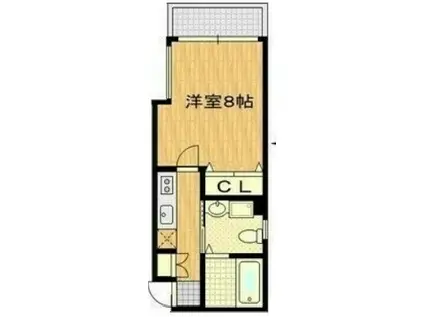 ベリーウェルII(1K/3階)の間取り写真