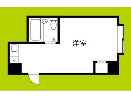 昭和グランドハイツ下寺(ワンルーム/6階)の間取り写真