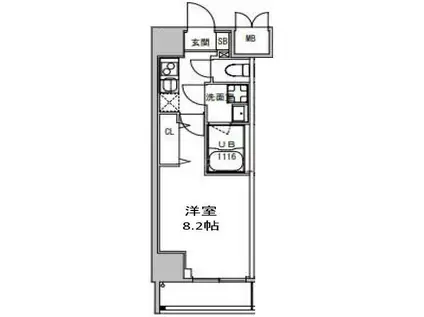 S-RESIDENCE押上CLAIR(1K/5階)の間取り写真