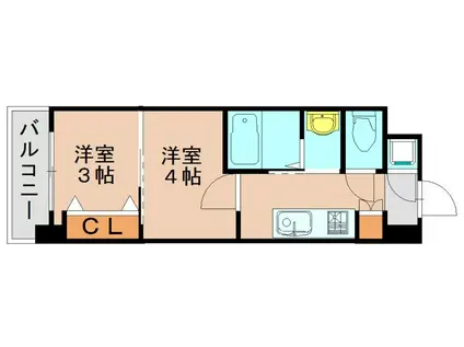 NO.102 CLUB ORIENT BLD(2K/2階)の間取り写真