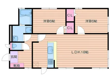 メイマオ・ジェゴォ(2LDK/1階)の間取り写真